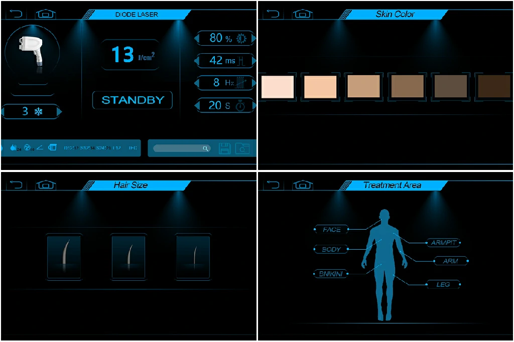 Diode Laser machine screen